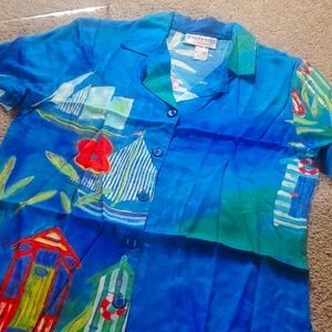 Colorful vtg. s/s Shirt Peter Popovitch S